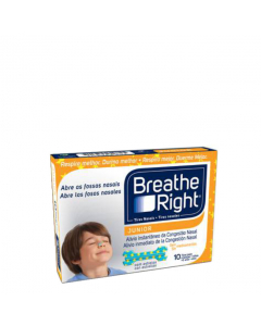 Breathe Right Junior Nasal Strips x10