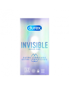 Preservativos Durex Invisible Extra Lubricados x12