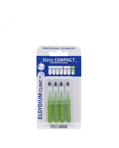Elgydium Clinic Mono Compact Interdental Brushes Green x4
