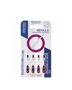 فرشاة بين الأسنان قابلة لإعادة التعبئة من Elgydium Clinic، أرجوانية، 1.8 مم، 4 قطع.