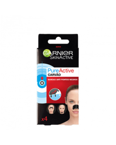 Garnier Pure Active Anti-Blackhead Charcoal Nose Strips 4-Piece