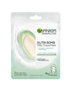 Garnier SkinActive NutriBomb Milky Sheet Mask Almond Milk and Hyaluronic Acid
