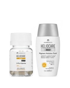 Heliocare 360º Pigment Solution Fluid + D Plus Capsules Set