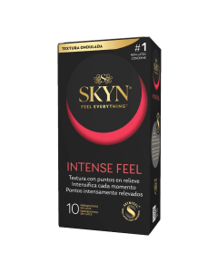 Skyn Intense Feel Ribbed Condoms 10 units.