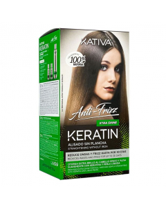 Kativa Keratin Anti-Frizz Xtra Shine Straightening Kit