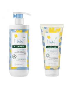 Klorane Baby Moisturizing Lotion with Offer of Gentle Cleansing Gel Pack (700ml)