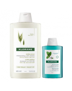 Klorane Hair Set Oat Milk Shampoo + Aquatic Mint Shampoo