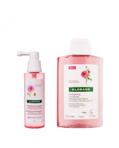 Klorane Shampoo With Peony & Soothing And Anti-Irritating SOS Serum With Peony Pack (200+65ml)