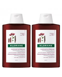 Klorane Strengthening & Revitalizing Shampoo With Quinine (2x400ml)