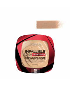L&#39;Oréal Infalible 24H Fresh Wear Base de maquillaje en polvo 120 Vainilla 9g