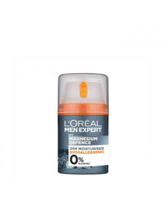 L&#39;Oréal Men Expert Magnesium Defense Hipoalergénico 24H Hidratante 50ml