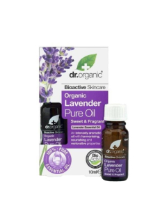 Aceite esencial de lavanda orgánico Dr. Organic, 10 ml.