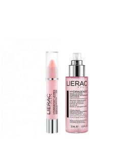 Lierac Hydragenist Kit Nutri-Moisturizing Balm Pink Gloss + Energizing Mist