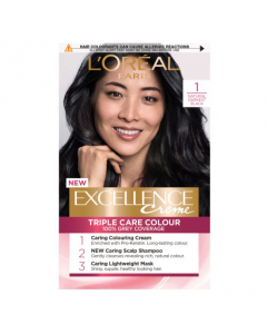 L&#39;Oréal Excellence Crème Color de cabello permanente 1.0 Natural Darkest Black