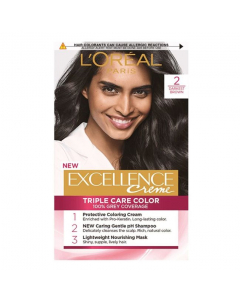 L&#39;Oréal Excellence Crème Color de cabello permanente 2.0 Castaño más oscuro