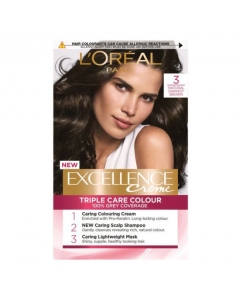 L'Oréal Excellence Crème Permanent Hair Color 3.0 Natural Darkest Brown