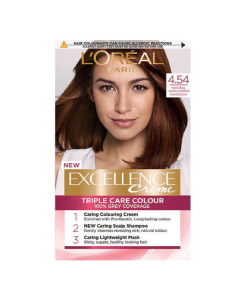 L'Oréal Excellence Crème Permanent Hair Color 4.54 Natural Dark Copper Mahogany