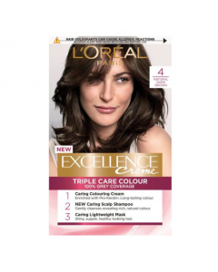 L'Oréal Paris Excellence Crème Permanent Hair Color 4.0 Natural Dark Brown
