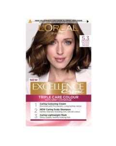 L&#39;Oréal Excellence Crème Color de cabello permanente 5.3 Castaño dorado natural