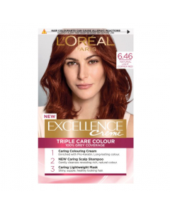 L&#39;Oréal Excellence Crème Color Permanente para el Cabello 6.46 Rojo Cobre Claro Natural