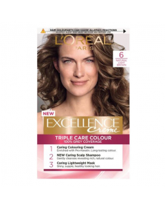 L&#39;Oréal Excellence Crème Color de cabello permanente 6.0 Castaño claro natural