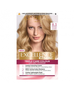 L&#39;Oréal Excellence Crème Color de cabello permanente 8.3 Rubio dorado natural