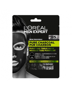 L&#39;Oréal Men Expert Pure Charcoal Mascarilla de Tejido Purificante x1