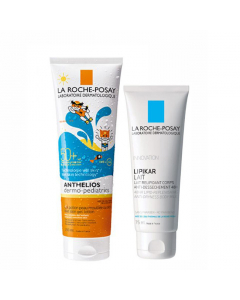 La Roche Posay Anthelios Kit Dermo-Pediatría Wet Skin oferta Lipikar Body Milk