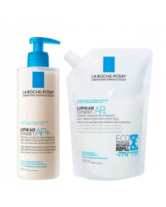 La Roche Posay Lipikar Syndet AP+ Lipid-Replenishing Wash Cream + Free Refill 400ml