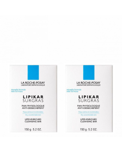 La Roche Posay Lipikar Surgras Lipid-Enriched Cleansing Bar Duo 2x150g