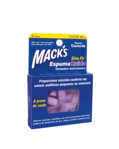 Tapones para los oídos de espuma de Macks Slim Fit, 5 pares