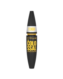 Máscara de pestañas The Colossal Longwear 36h de Maybelline, color negro, 10,7 ml