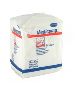Medicomp. Compresas no tejidas 10cm x 10cm 100unid.
