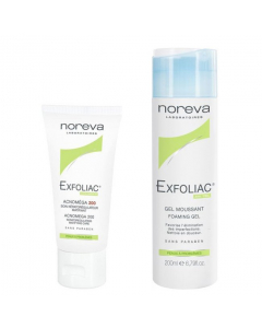 Noreva Exfoliac Acnomega 200 Offer 30 + 200ml Cleansing Gel