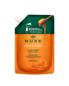 Nuxe Rêve de Miel Face And Body Ultra-Rich Cleansing Gel Eco Refill 400ml