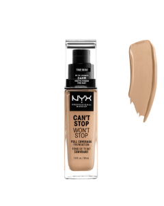 NYX Can't Stop Won't Stop Full Coverage Foundation True Beige 30ml