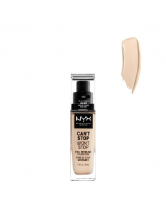 NYX Can&#39;t Stop Won&#39;t Stop Base de maquillaje de cobertura completa Pale 30ml