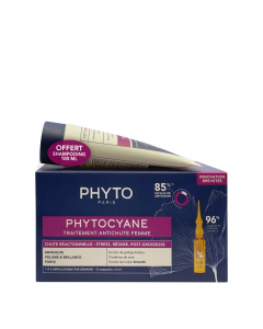 Phyto Phytocyane Mulher Pack Ampollas Queda Reacional + Champú