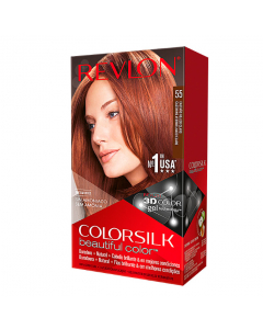 Revlon ColorSilk Beautiful Color Permanent Hair Color 55 Light Reddish Brown
