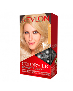 Revlon ColorSilk Beautiful Color Permanent Hair Color 80 Light Ash Blonde