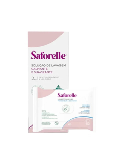 Saforelle Hypoallergenic Solution 250ml Free Intimate Wipes 2x10units.