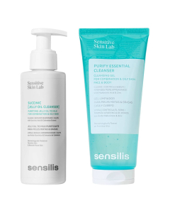 Pack de higiene de doble limpieza Sensilis para pieles mixtas a grasas