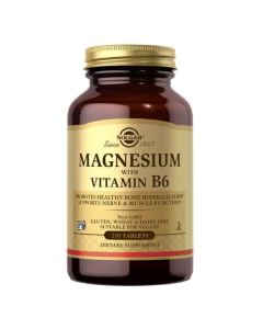Solgar Magnesium + Vitamin B6 Capsules 250 units.