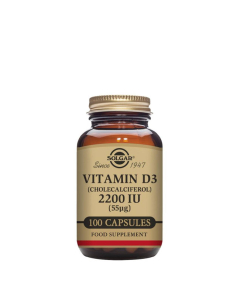 Solgar Vitamin D3 2200 IU (55 μg), 100 Vegetarian Capsules