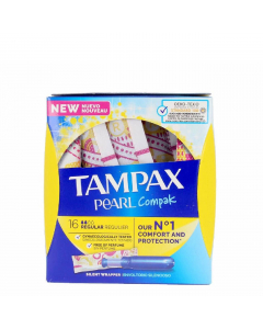 Tampax Pearl Compak Regular Tampons with Applicator x16