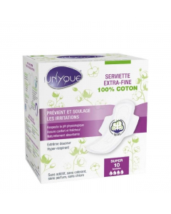 Unyque Intense Flow Sanitary pads with Flaps x10
