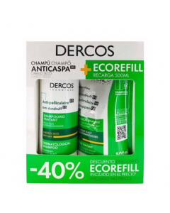 Dercos Anti-Dandruff Shampoo Set Dry Hair 390ml + 500ml
