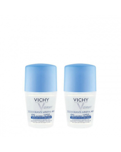 Vichy 48h Aluminum Salt-Free Mineral Roll-On Deodorant Pack 2x50ml