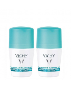 Vichy Duo Anti-Stains 48h Roll-On Deodorant 2x50ml