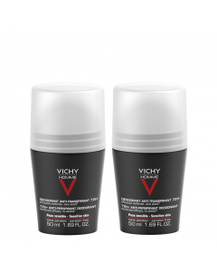 Vichy Homme Duo Pack 72h Extreme Control Desodorante Roll-On Antitranspirante 2x50ml